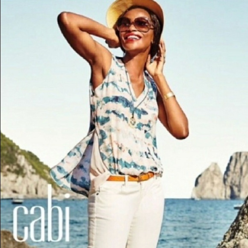 Cabi 5035 Gelato Watercolor Sleeveless Top Small